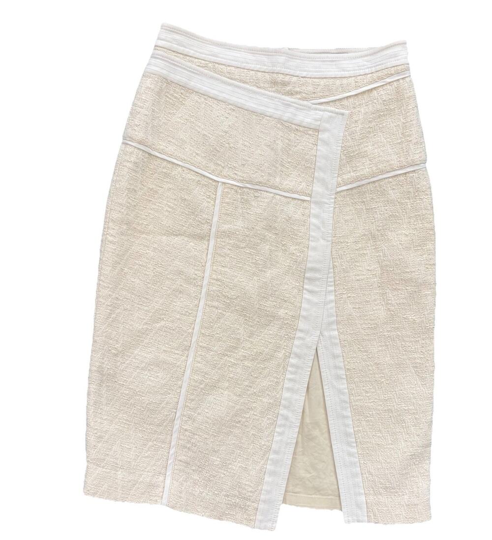 BCBG Max Azria Runway ‘Antonia’ White Pencil High Waisted Skirt Women’s Size 2